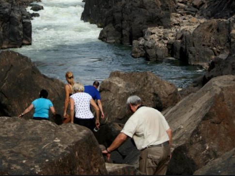 Batoka gorge hik under the Victoria Falls from Zimbabwe