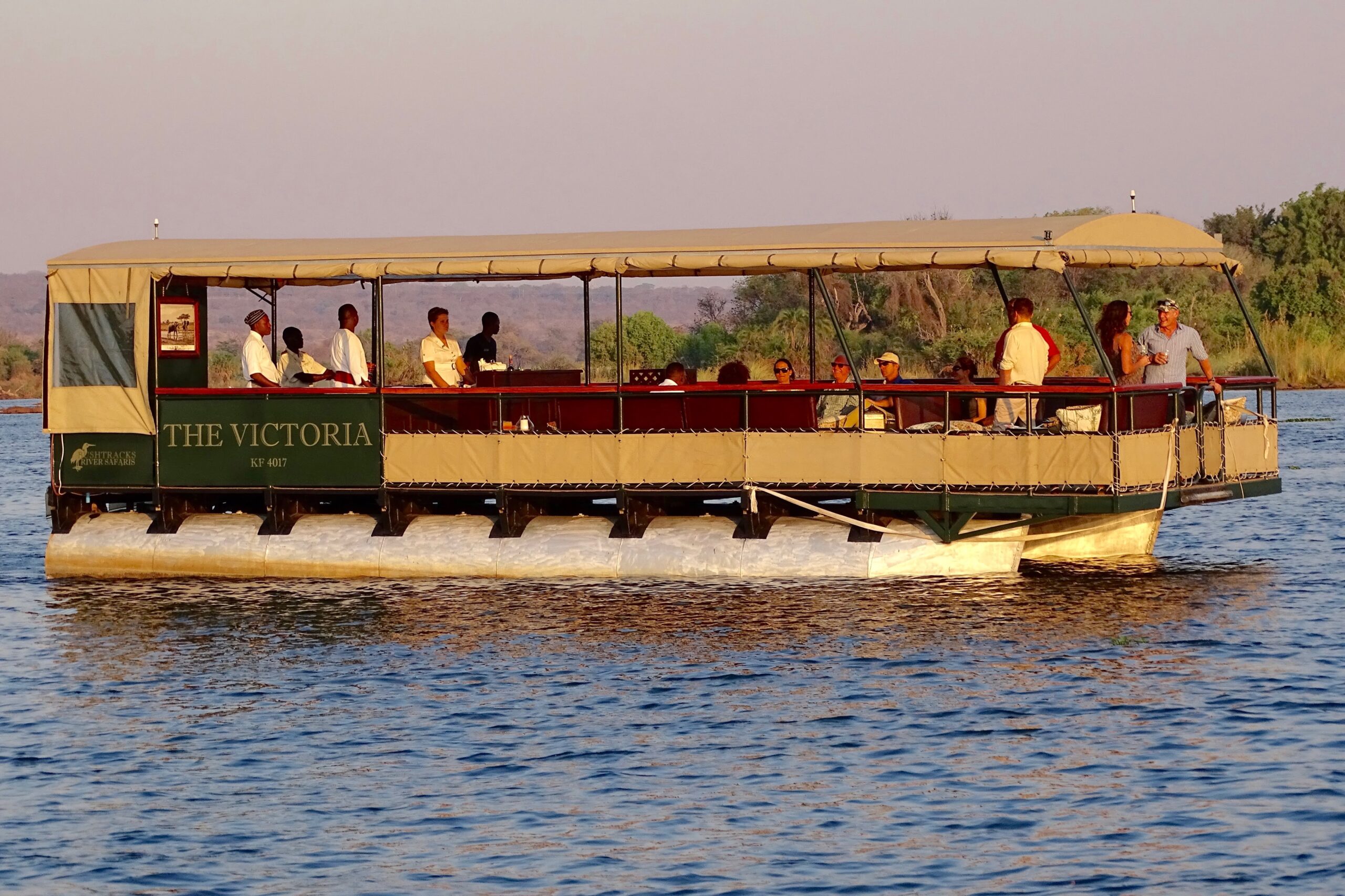 The Victoria River Safari on the upper Zambezi River in Victoria Falls, Zimbabwe